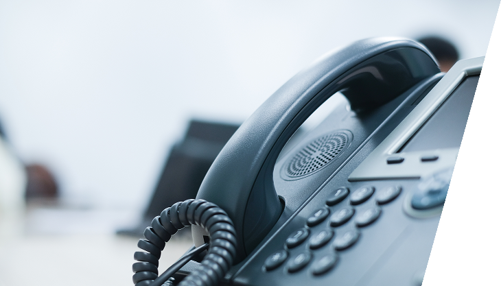 close up of modern telephone